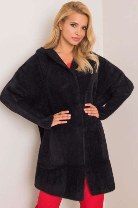 Płaszcz Damski Model MBM-PL-1518.95P Black - MBM Płaszcz Damski Model MBM-PL-1518.95P Black - MBM