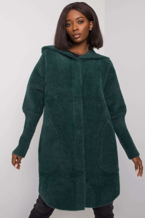 Płaszcz Damski Model MBM-PL-1518.95P Dark Green - MBM Płaszcz Damski Model MBM-PL-1518.95P Dark Green - MBM