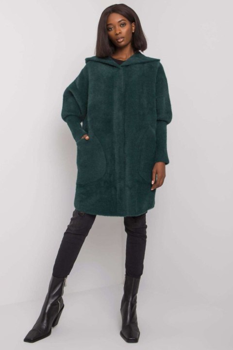 Płaszcz Damski Model MBM-PL-1518.95P Dark Green - MBM Płaszcz Damski Model MBM-PL-1518.95P Dark Green - MBM