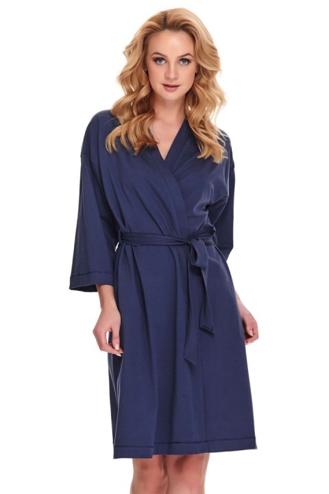 Szlafrok Damski Model SWW.9908 Navy - Doctor Nap Szlafrok Damski Model SWW.9908 Navy - Doctor Nap