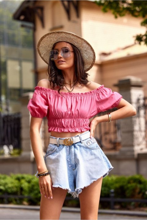 Bluzka Model AMA BLU0166 Amarant - Roco Fashion Bluzka Model AMA BLU0166 Amarant - Roco Fashion
