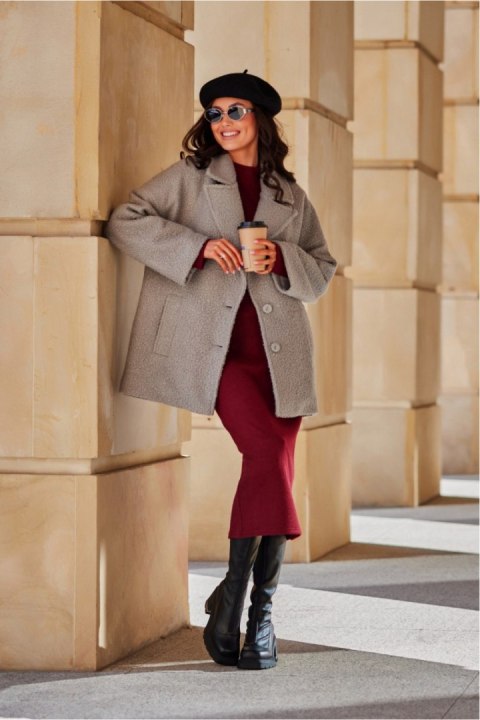 Kurtka Damska Model Camila SZJ KUR0029 Light Grey - Roco Fashion Kurtka Damska Model Camila SZJ KUR0029 Light Grey - Roco Fashion