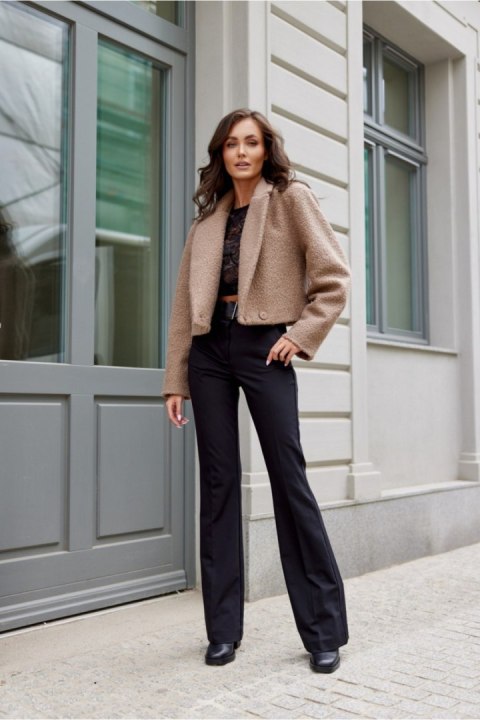 Kurtka Damska Model Renate CAP KUR0018 Cappuccino - Roco Fashion Kurtka Damska Model Renate CAP KUR0018 Cappuccino - Roco Fashion