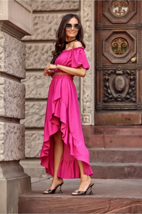 Spódnica Komplet Model AMA KOM0006 Amarant - Roco Fashion Spódnica Komplet Model AMA KOM0006 Amarant - Roco Fashion