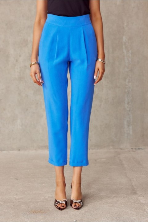 Spodnie Damskie NIE 0015 7/8 Blue - Roco Fashion Spodnie Damskie NIE 0015 7/8 Blue - Roco Fashion