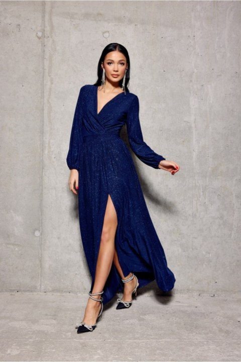 Sukienka Model Tiffany GRA SUK0420 Navy - Roco Fashion Sukienka Model Tiffany GRA SUK0420 Navy - Roco Fashion