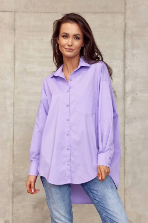 Koszula Damska Model FIO BLU0155 Violet - Roco Fashion Koszula Damska Model FIO BLU0155 Violet - Roco Fashion