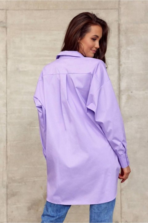 Koszula Damska Model FIO BLU0155 Violet - Roco Fashion Koszula Damska Model FIO BLU0155 Violet - Roco Fashion