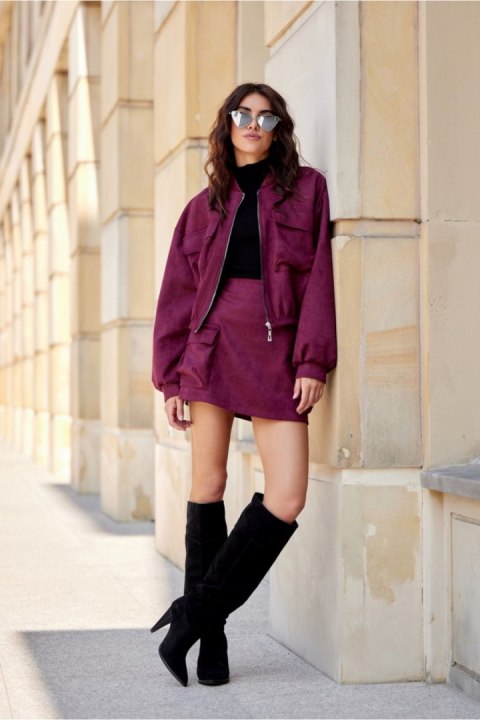 Kurtka Damska Model Erice BOR KUR0025 Bordo - Roco Fashion Kurtka Damska Model Erice BOR KUR0025 Bordo - Roco Fashion