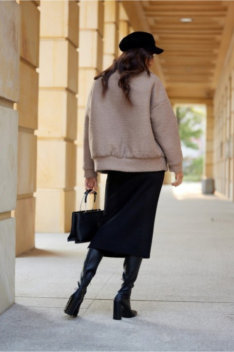Kurtka Damska Model Ivon CAP KUR0027 Cappuccino - Roco Fashion Kurtka Damska Model Ivon CAP KUR0027 Cappuccino - Roco Fashion