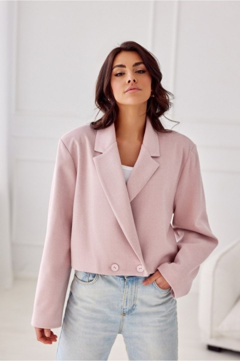 Marynarka Model Juliet ROZ ZAK0017 Pink - Roco Fashion Marynarka Model Juliet ROZ ZAK0017 Pink - Roco Fashion