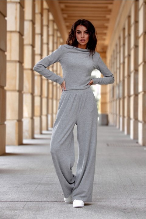 Spodnie Damskie Model Harper SZA SPD0039 Grey - Roco Fashion Spodnie Damskie Model Harper SZA SPD0039 Grey - Roco Fashion