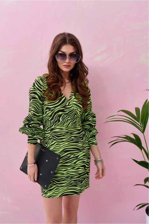 Sukienka Model 0301 B19 Green - Roco Fashion Sukienka Model 0301 B19 Green - Roco Fashion