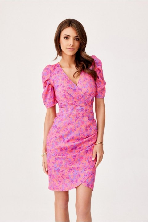 Sukienka Model SUK0367 E14 Pink - Roco Fashion Sukienka Model SUK0367 E14 Pink - Roco Fashion