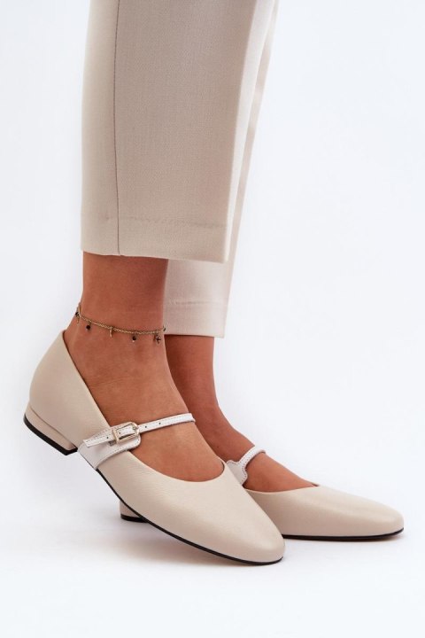 Baleriny Model Laura Messi 2774/254-109 Beige - Step in style Baleriny Model Laura Messi 2774/254-109 Beige - Step in style