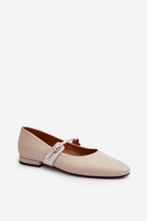 Baleriny Model Laura Messi 2774/254-109 Beige - Step in style Baleriny Model Laura Messi 2774/254-109 Beige - Step in style