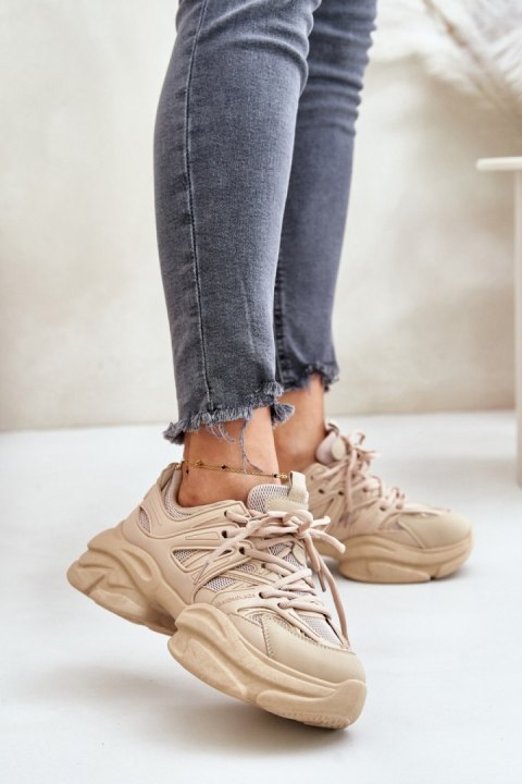 Buty Sportowe Model Amoserna BO-123 Beige - Step in style Buty Sportowe Model Amoserna BO-123 Beige - Step in style