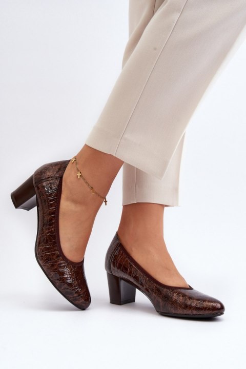 Czółenka Model Cynania 58307 Brown - Step in style Czółenka Model Cynania 58307 Brown - Step in style