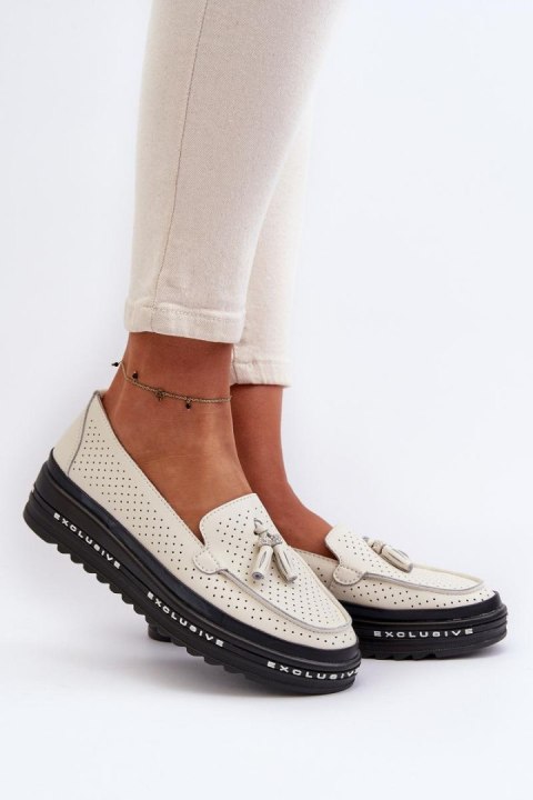 Mokasyny Model Assetnima 24PB18-7176 Beige - Step in style Mokasyny Model Assetnima 24PB18-7176 Beige - Step in style