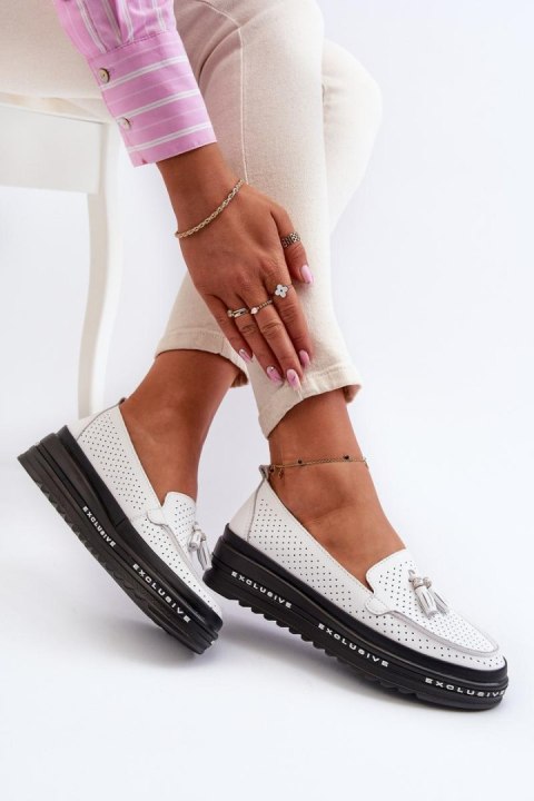 Mokasyny Model Assetnima 24PB18-7176 White - Step in style Mokasyny Model Assetnima 24PB18-7176 White - Step in style