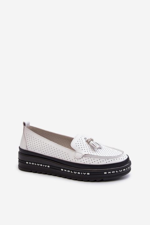 Mokasyny Model Assetnima 24PB18-7176 White - Step in style Mokasyny Model Assetnima 24PB18-7176 White - Step in style