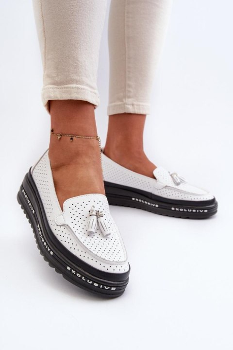 Mokasyny Model Assetnima 24PB18-7176 White - Step in style Mokasyny Model Assetnima 24PB18-7176 White - Step in style