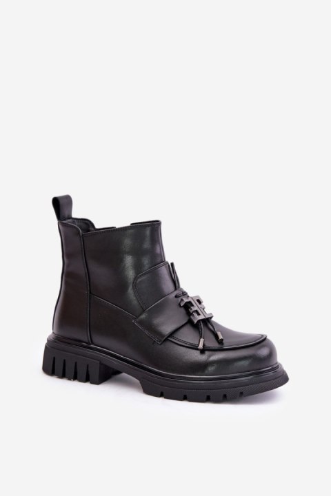 Botki Model Asperra 24BT15-7455 Black - Step in style Botki Model Asperra 24BT15-7455 Black - Step in style