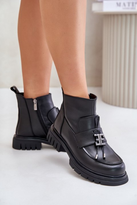 Botki Model Asperra 24BT15-7455 Black - Step in style Botki Model Asperra 24BT15-7455 Black - Step in style