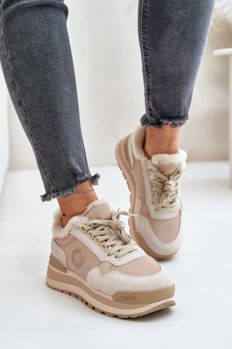Buty Sportowe Model Big Star OO274A214 Beżowe - Step in style Buty Sportowe Model Big Star OO274A214 Beżowe - Step in style