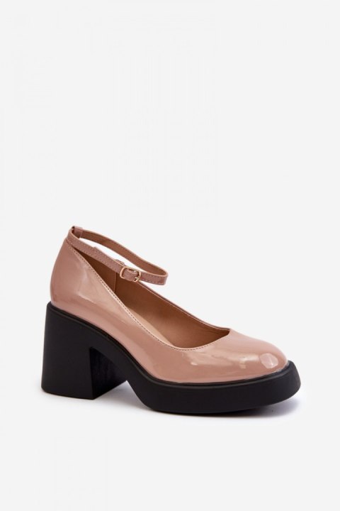 Czółenka Model Effiba M383 Dark Beige - Step in style Czółenka Model Effiba M383 Dark Beige - Step in style