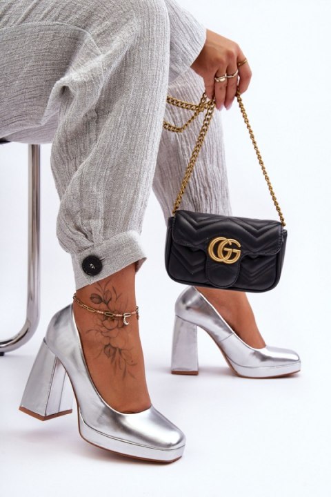 Czółenka Model Rosalia N045 Silver - Step in style Czółenka Model Rosalia N045 Silver - Step in style