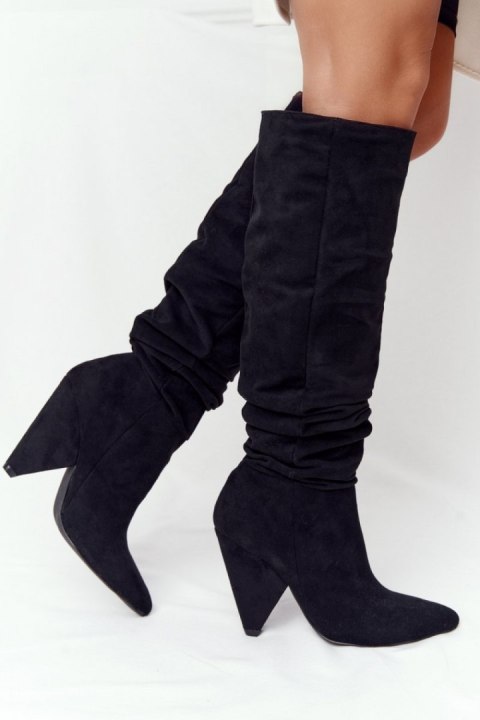 Kozaki Model Lu Boo XW37355 Black Zamsz - Step in style Kozaki Model Lu Boo XW37355 Black Zamsz - Step in style