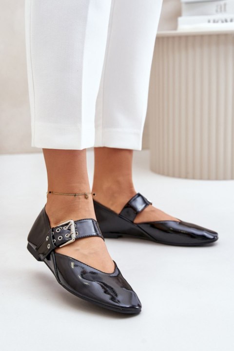 Baleriny Model Azirae 6689 Black Lakiert - Step in style Baleriny Model Azirae 6689 Black Lakiert - Step in style