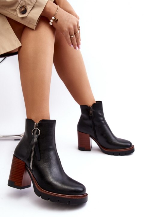 Botki Model Brittney 58103 Black - Step in style Botki Model Brittney 58103 Black - Step in style