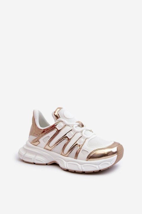 Buty Sportowe Model Ahmani NB633P White/Gold - Step in style Buty Sportowe Model Ahmani NB633P White/Gold - Step in style