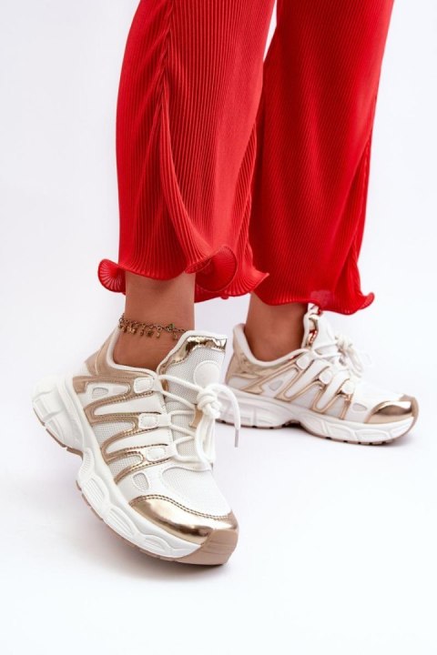 Buty Sportowe Model Ahmani NB633P White/Gold - Step in style Buty Sportowe Model Ahmani NB633P White/Gold - Step in style