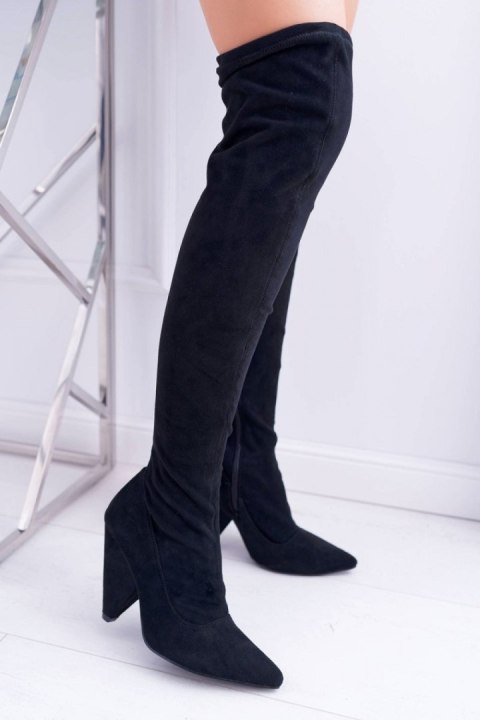 Kozaki Model Lu Boo XW37356 Black Zamsz - Step in style Kozaki Model Lu Boo XW37356 Black Zamsz - Step in style