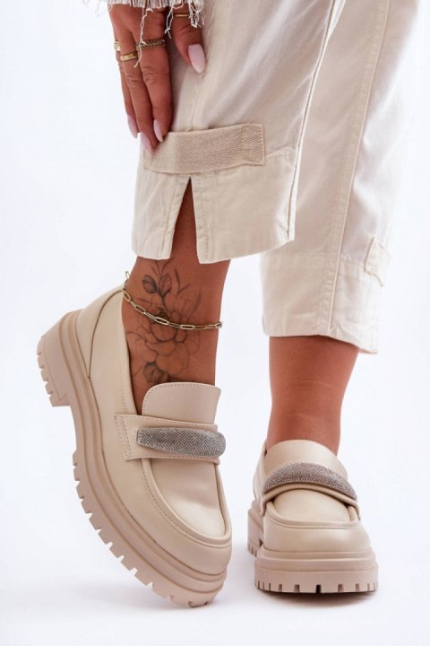 Mokasyny Model Aricka 7961 Beige - Step in style Mokasyny Model Aricka 7961 Beige - Step in style