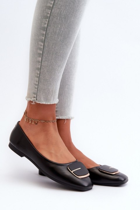 Baleriny Model Edoslli ZA37 Black - Step in style Baleriny Model Edoslli ZA37 Black - Step in style