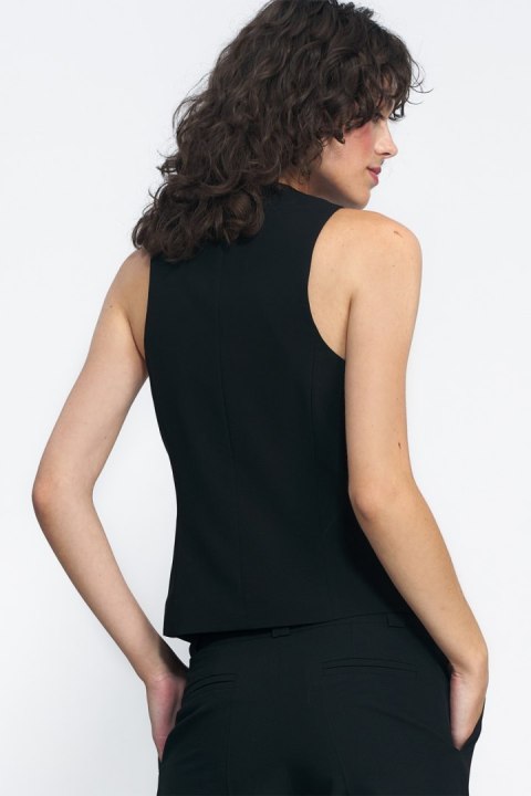 Czarna garniturowa kamizelka KA03 Black - Nife Czarna garniturowa kamizelka KA03 Black - Nife