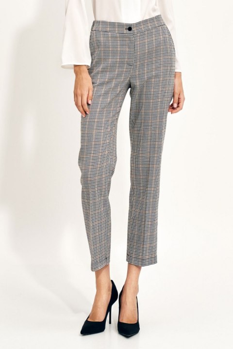 Spodnie Eleganckie spodnie chino w kratę SD74 Kratka - Nife Spodnie Eleganckie spodnie chino w kratę SD74 Kratka - Nife