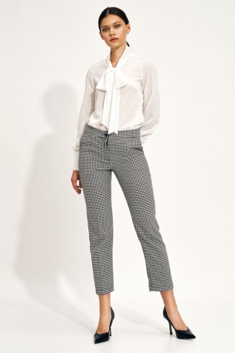 Spodnie Eleganckie spodnie chino w kratę SD74 Kratka - Nife Spodnie Eleganckie spodnie chino w kratę SD74 Kratka - Nife