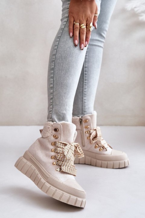 Botki Model Alcyhen 24BT26-7929 Beige - Step in style Botki Model Alcyhen 24BT26-7929 Beige - Step in style