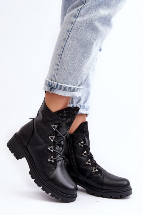 Botki Model Gwen S.Barski HY93-52A Black - Step in style Botki Model Gwen S.Barski HY93-52A Black - Step in style