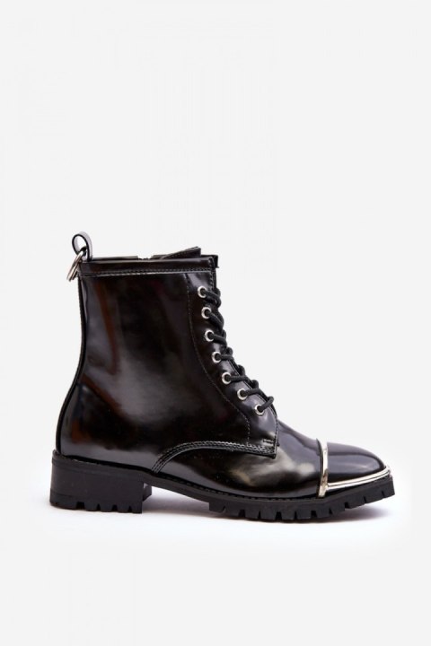Botki Model Lu Boo XW37343 Black Skóra - Step in style Botki Model Lu Boo XW37343 Black Skóra - Step in style
