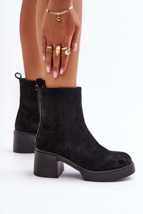 Botki Model Meriluna YK39P Black - Step in style Botki Model Meriluna YK39P Black - Step in style