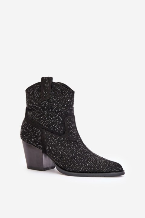 Botki Model S.Barski HY42-121 Black - Step in style Botki Model S.Barski HY42-121 Black - Step in style