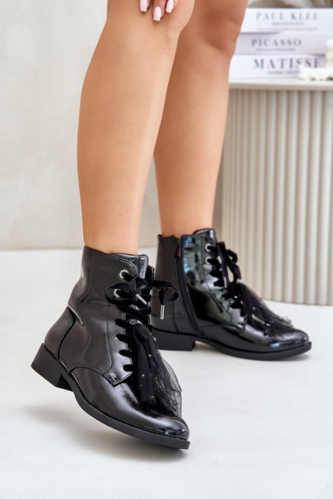 Botki Model S.Barski HY42-991 Black - Step in style Botki Model S.Barski HY42-991 Black - Step in style