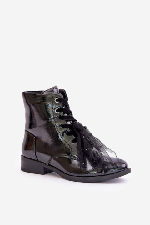 Botki Model S.Barski HY42-991 Black - Step in style Botki Model S.Barski HY42-991 Black - Step in style