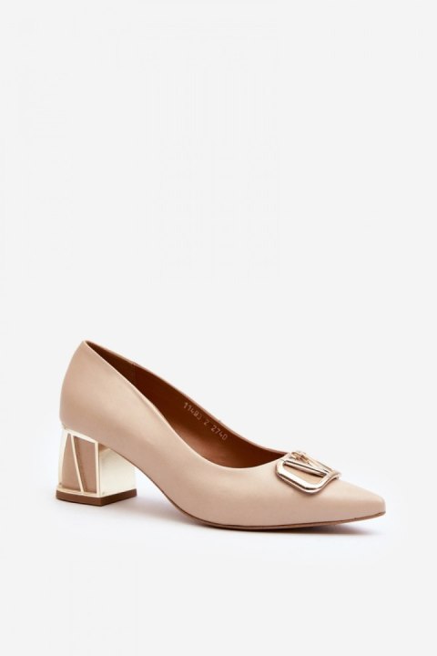 Czółenka Model Laura Messi 2740/248-829 Beige - Step in style Czółenka Model Laura Messi 2740/248-829 Beige - Step in style